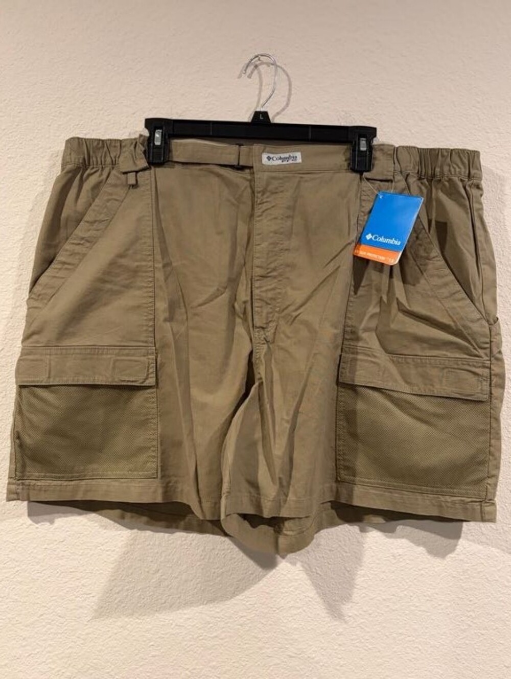 NEW Columbia Mens Classic Casual Upf 15+ Green Half Moon II Cargo Shorts Size 3X